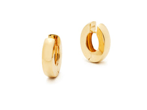 18 krt yellow gold hoops with hinge