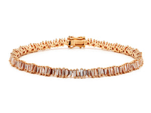 18 krt red gold bracelet set with 120 tapered diamonds