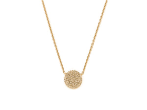 18 KRT YELLOW GOLD NECKLACE SET WITH 63 BRILLIANT DIAMONDS (9 MM)
